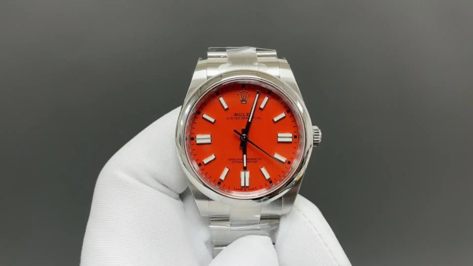 Rolex Oyster Perpetual 41 124300 Red Dial Watch 124300-0007