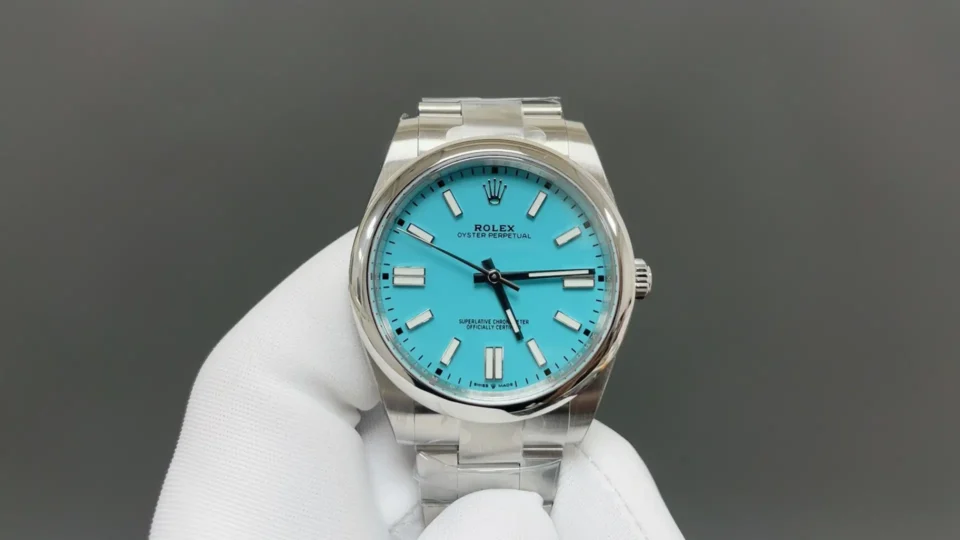 Rolex Oyster Perpetual 41 124300 Turquoise Dial Watch 124300-006