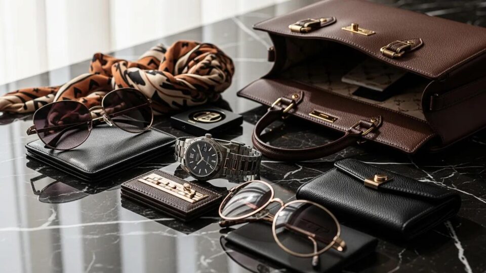 Luxury replica products displayed elegantly, highlighting quality and craftsmanship