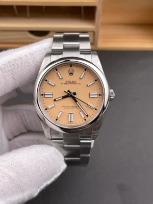 Rolex Oyster Perpetual 41mm Khaki Yellow Dial Automatic Watch RLX-OP-41-KHAKI-YEL