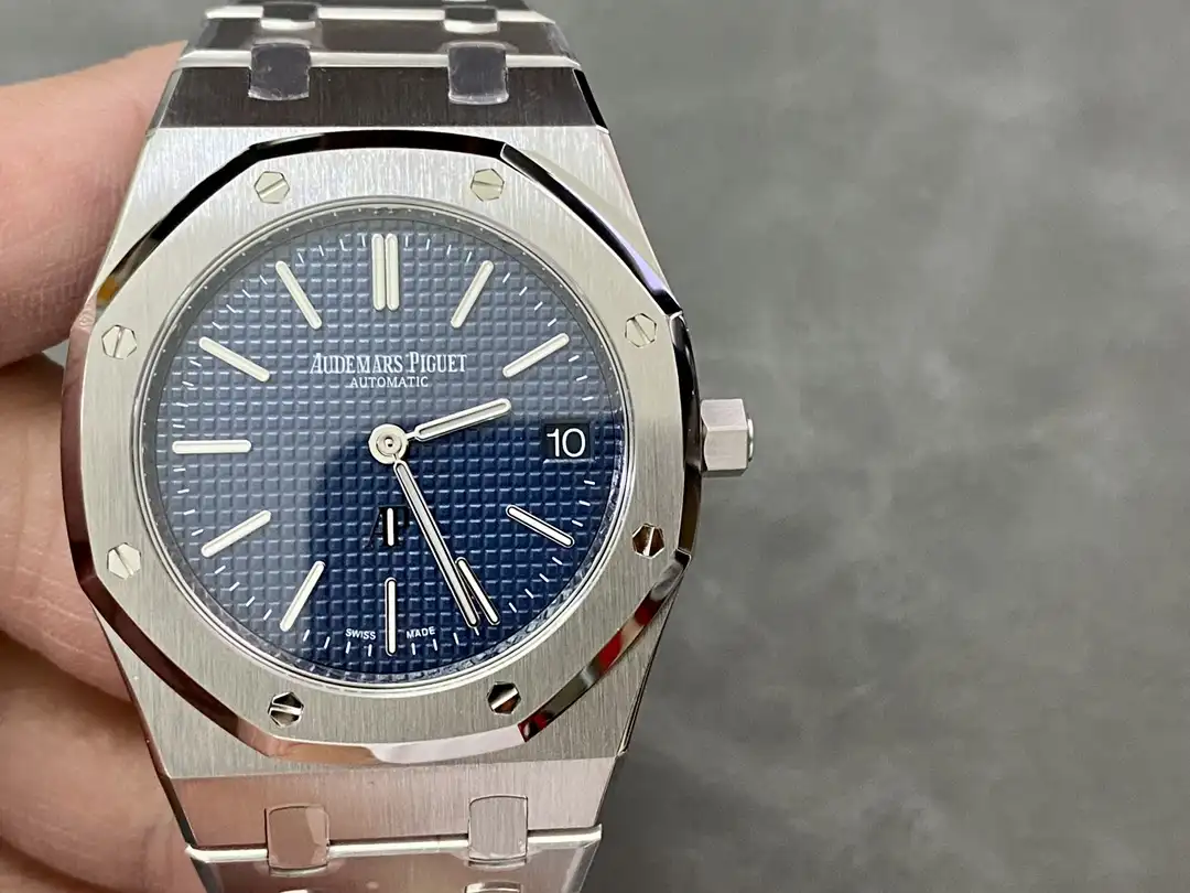 AP Royal Oak Jumbo Ultra Thin Replica 39MM Premium Blue Dial Steel Bracelet 15202