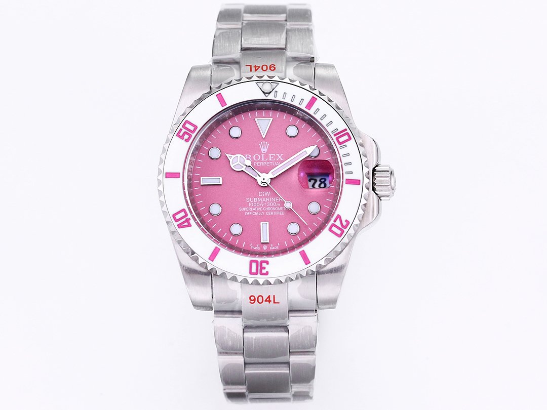 Rolex Submariner DIW Carbon Fiber Pink Dial Custom Watch 40mm Ultimate Edition RG-ROLEX-SUB-DIW-CARBON-PINK-40