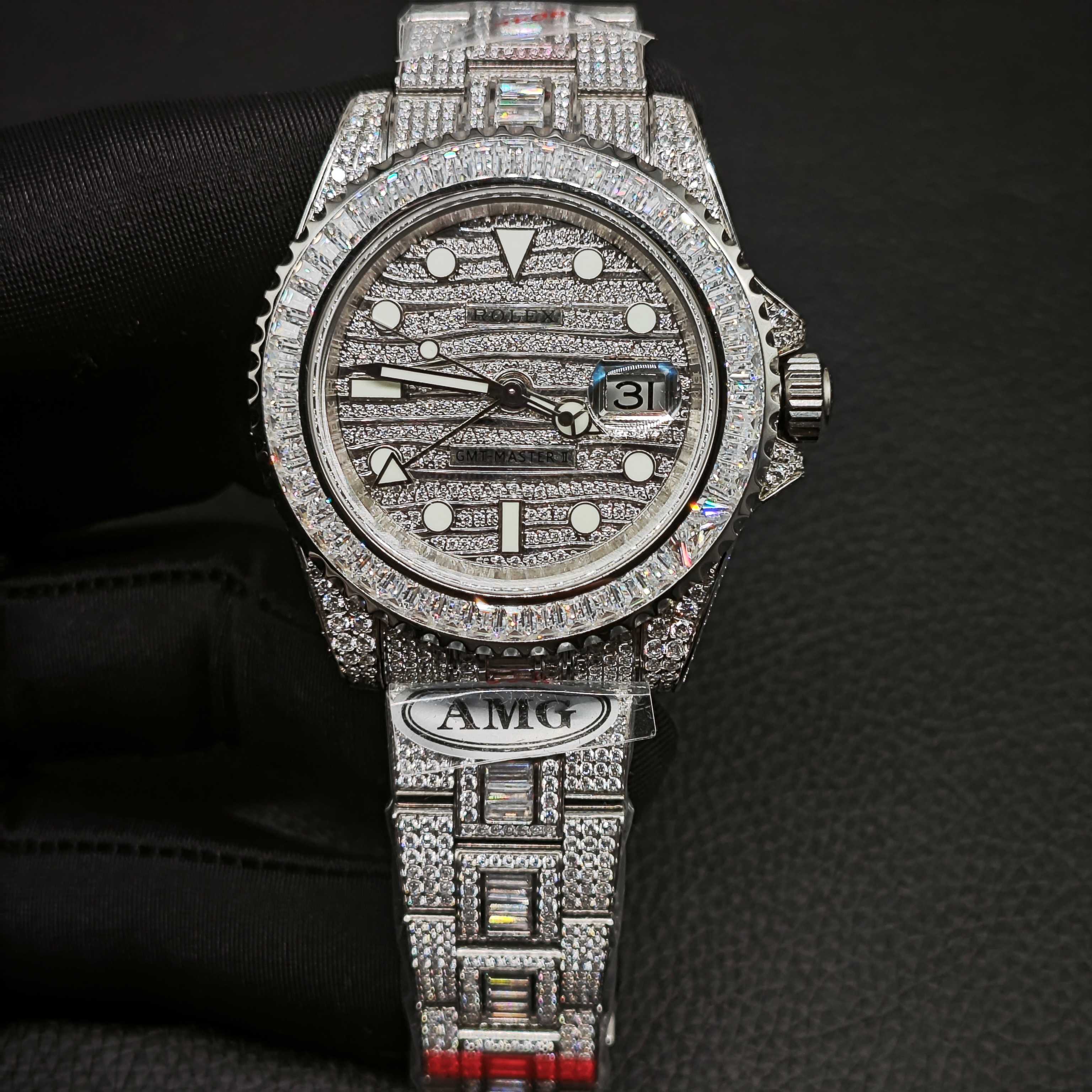 Rolex Submariner Meteorite Full Diamond Replica 40MM Exclusive Pavé Oyster Bracelet RG-ROLEX-SUB-METEORITE-PAVE-40