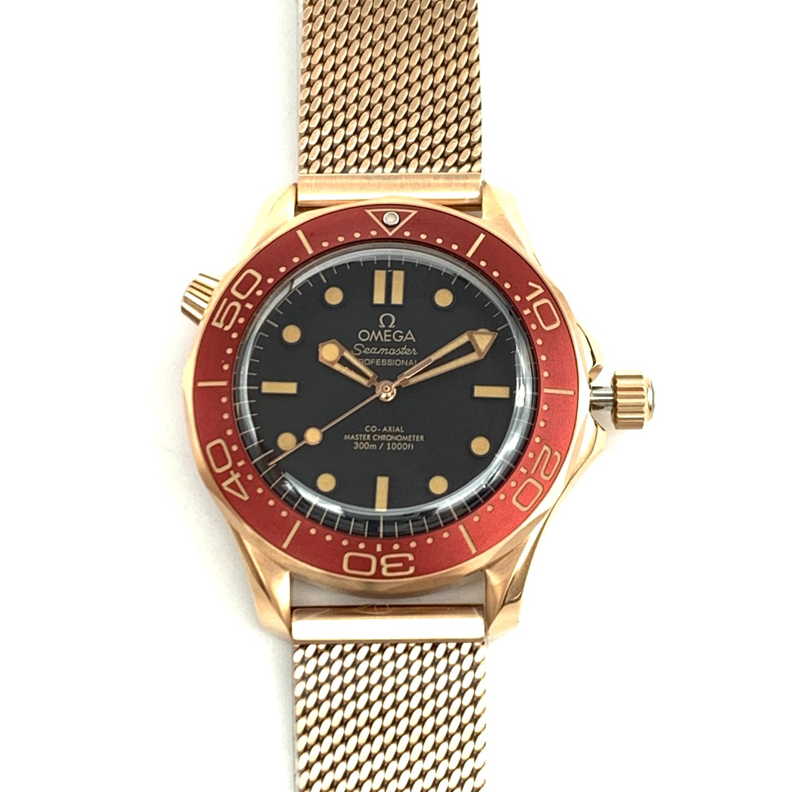 Omega Seamaster Diver 300M 007 Edition No Date 42mm 904 Stainless Steel Mesh Bracelet Automatic Watch
