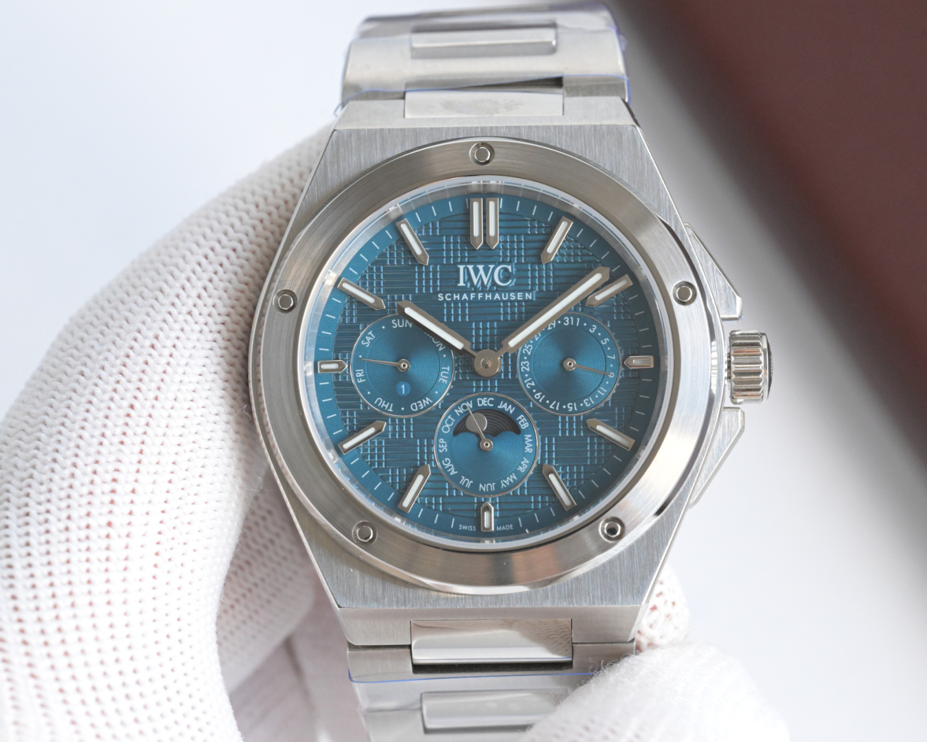 IWC Ingenieur Replica Chronograph 41MM Blue Dial Stainless Bracelet Edition