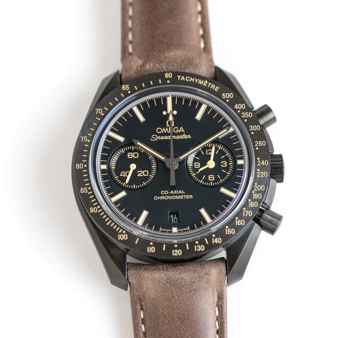 Omega Speedmaster Dark Side of the Moon Chronograph 44mm Black Ceramic Nylon Strap Automatic Watch