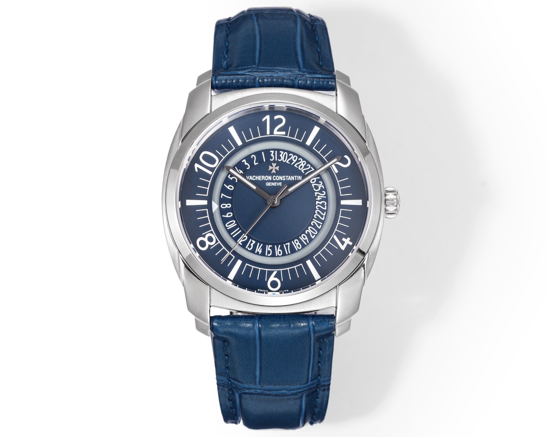 Vacheron Constantin Quai de l'Ile Blue Replica 41MM Premium Blue Leather Strap Edition