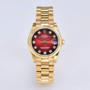 Super Clone Rolex Datejust Red Gradient Dial 36MM President Bracelet 278278-0049
