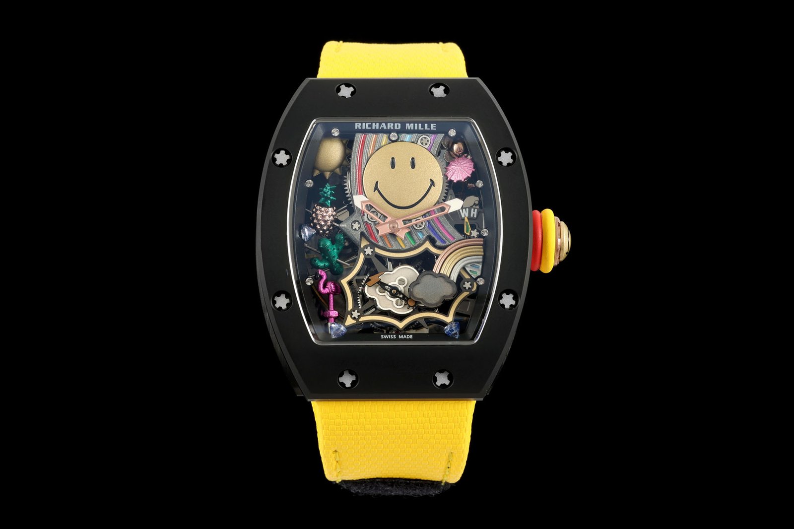 Richard Mille RM 88 Tourbillon Automatic Smiley Skeleton Watch Luxury Edition RM-RM88-SMILEY-TOURBILLON-AUTO