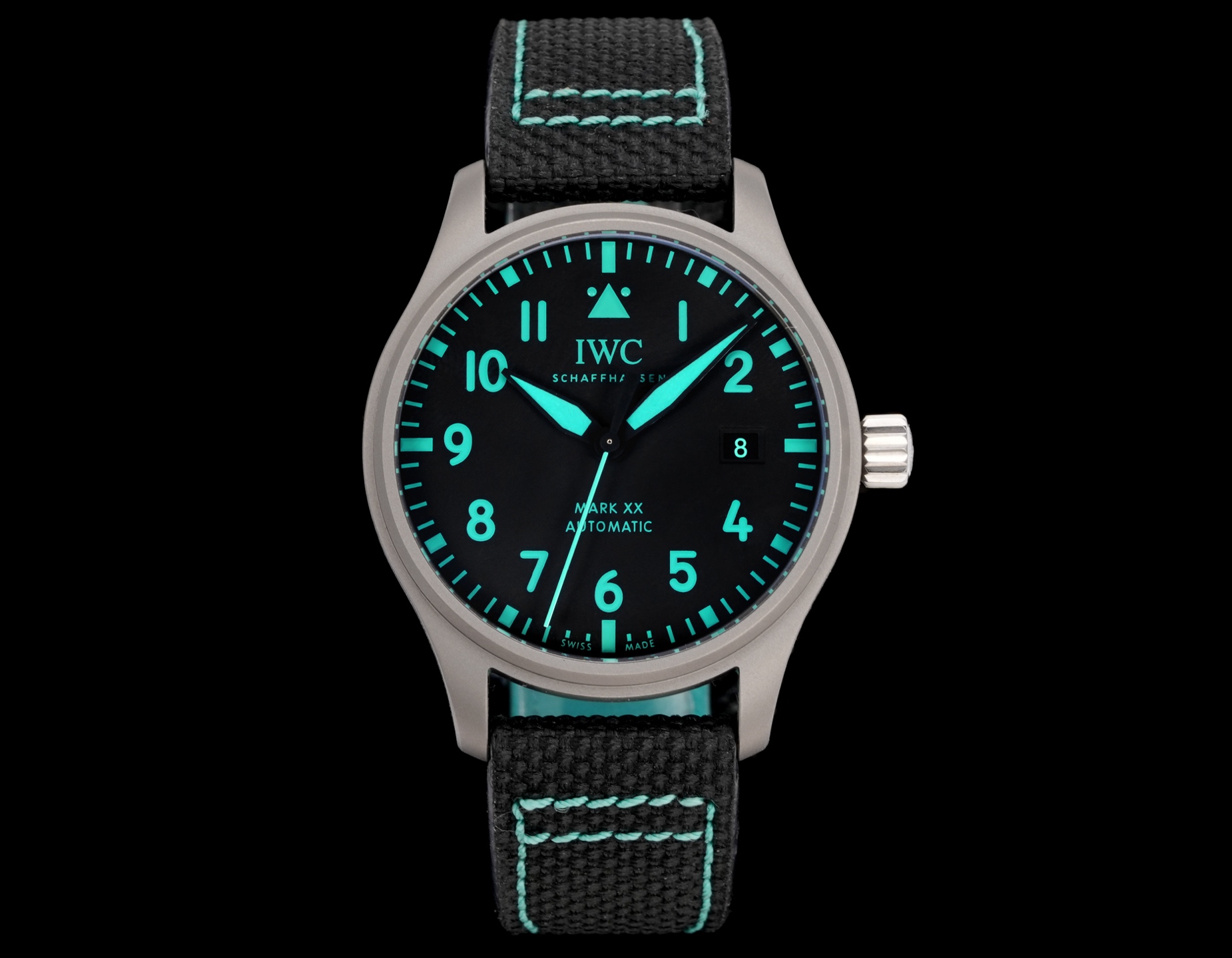 IWC Pilot AMG Replica 40MM Premium Black Dial Fabric Strap Edition RG-IWC-PILOT-AMG-40