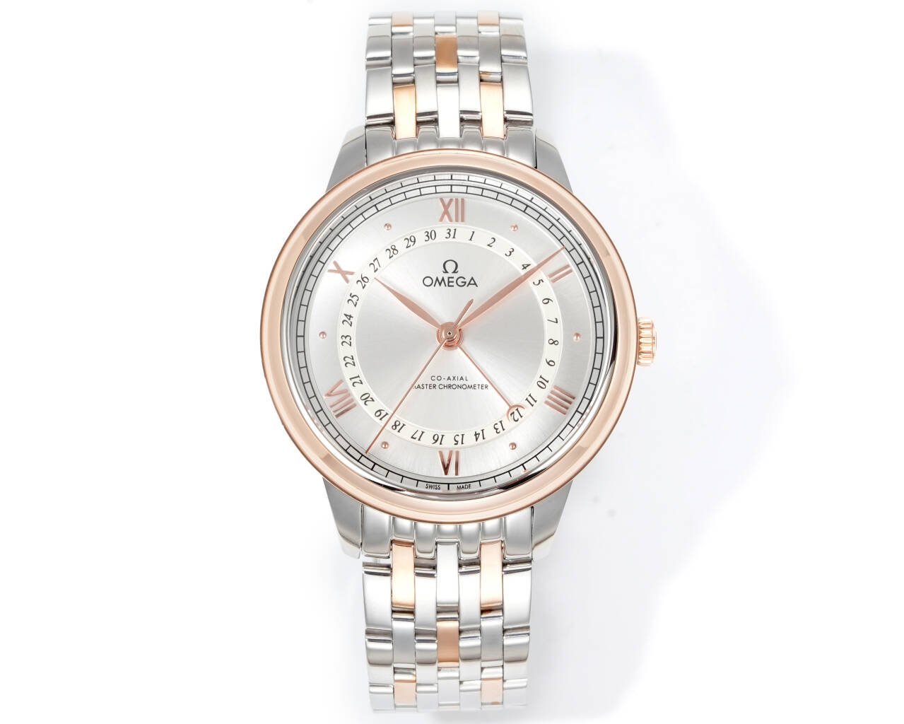 Omega De Ville Annual Calendar 42mm Silver Dial Four Hand Automatic Watch OMG-DEVILLE-GV1-43423422202001