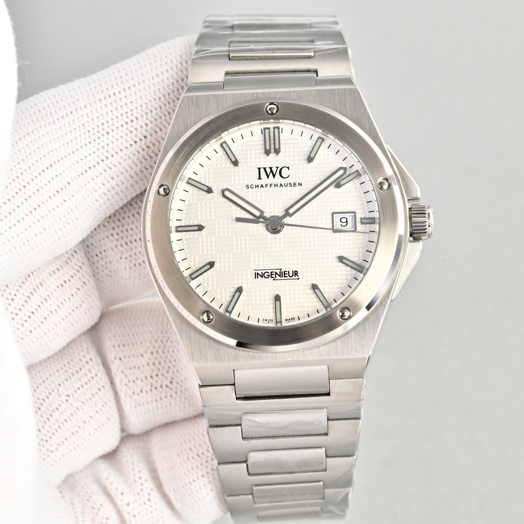 IWC Ingenieur White Replica 40MM Premium Steel Bracelet Edition RG-IWC-INGENIEUR-WHITE-40