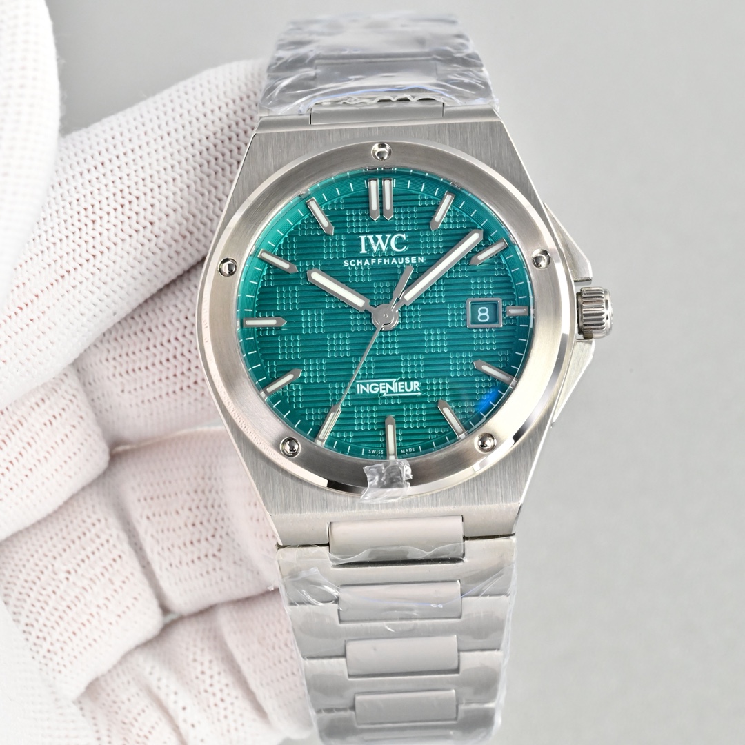 IWC Ingenieur Teal Replica 40MM Premium Steel Bracelet Edition RG-IWC-INGENIEUR-TEAL-40