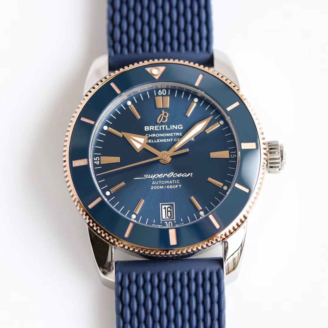 Breitling Superocean Heritage Two Tone Blue Replica 42MM Premium Rubber Strap Edition UB2010161C1S1