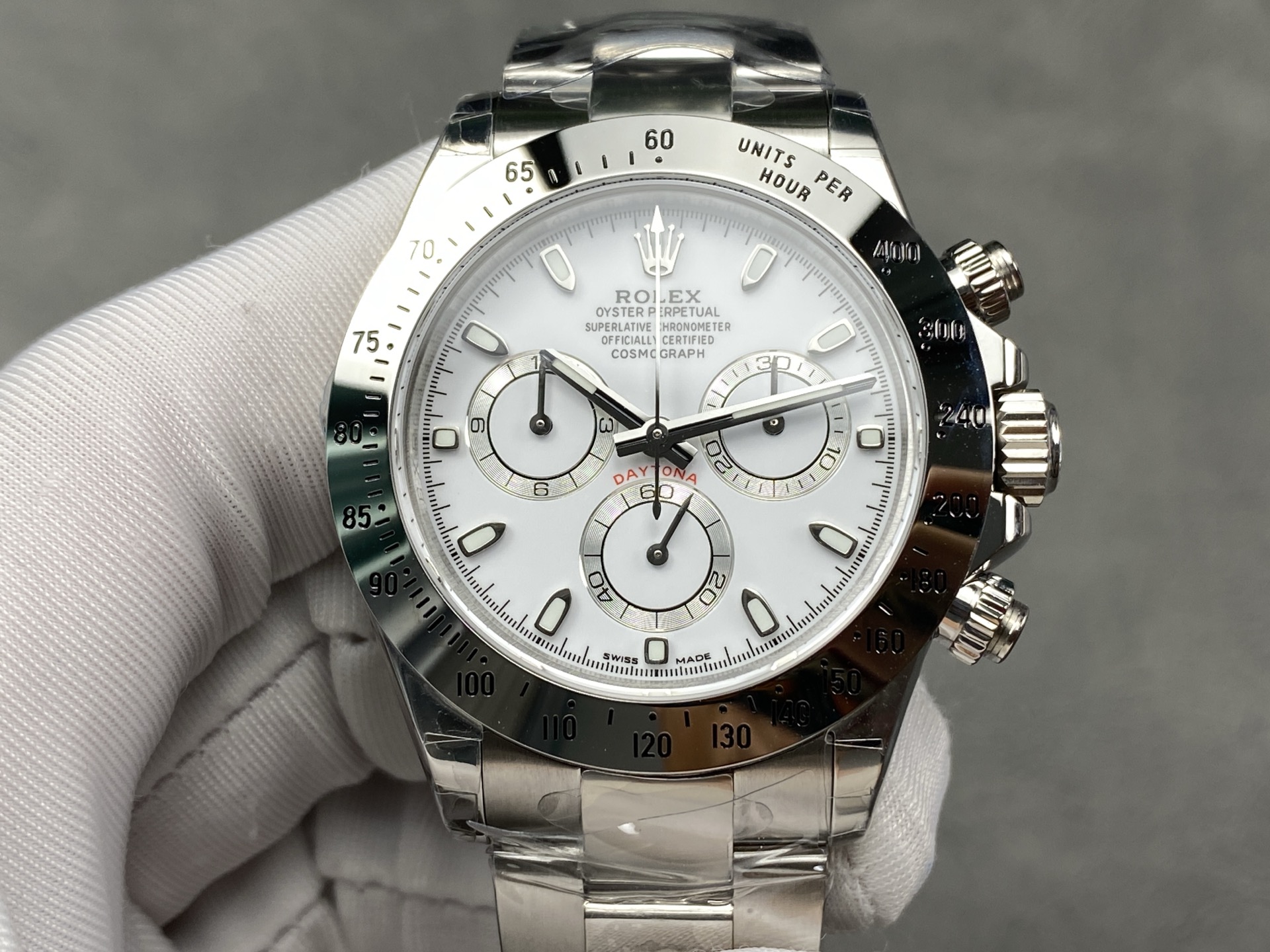 Rolex Daytona 116520 White Dial Replica Premium 40MM