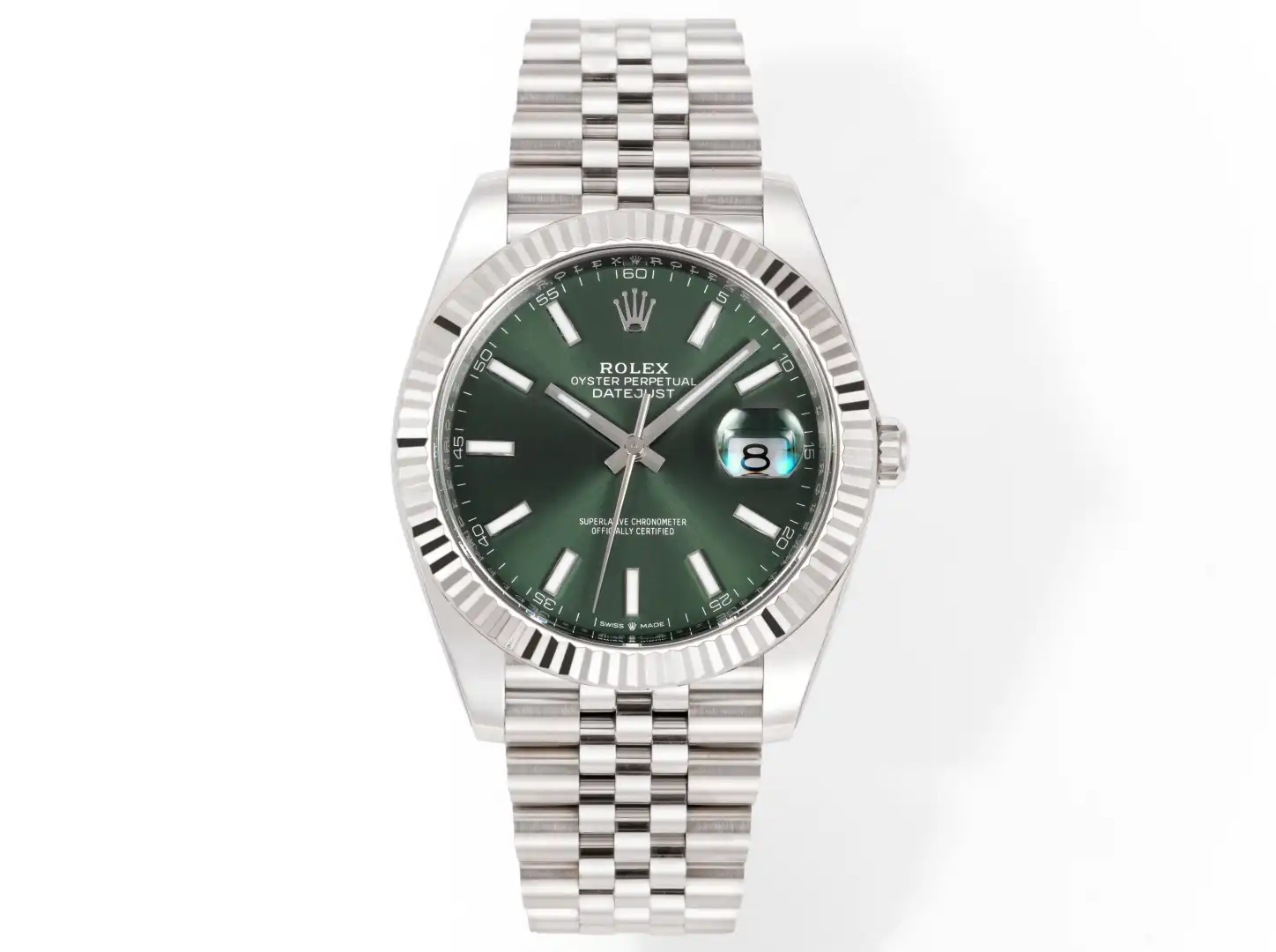 Rolex Datejust Green Jubilee Replica 41MM Premium Fluted Bezel 126334-0028
