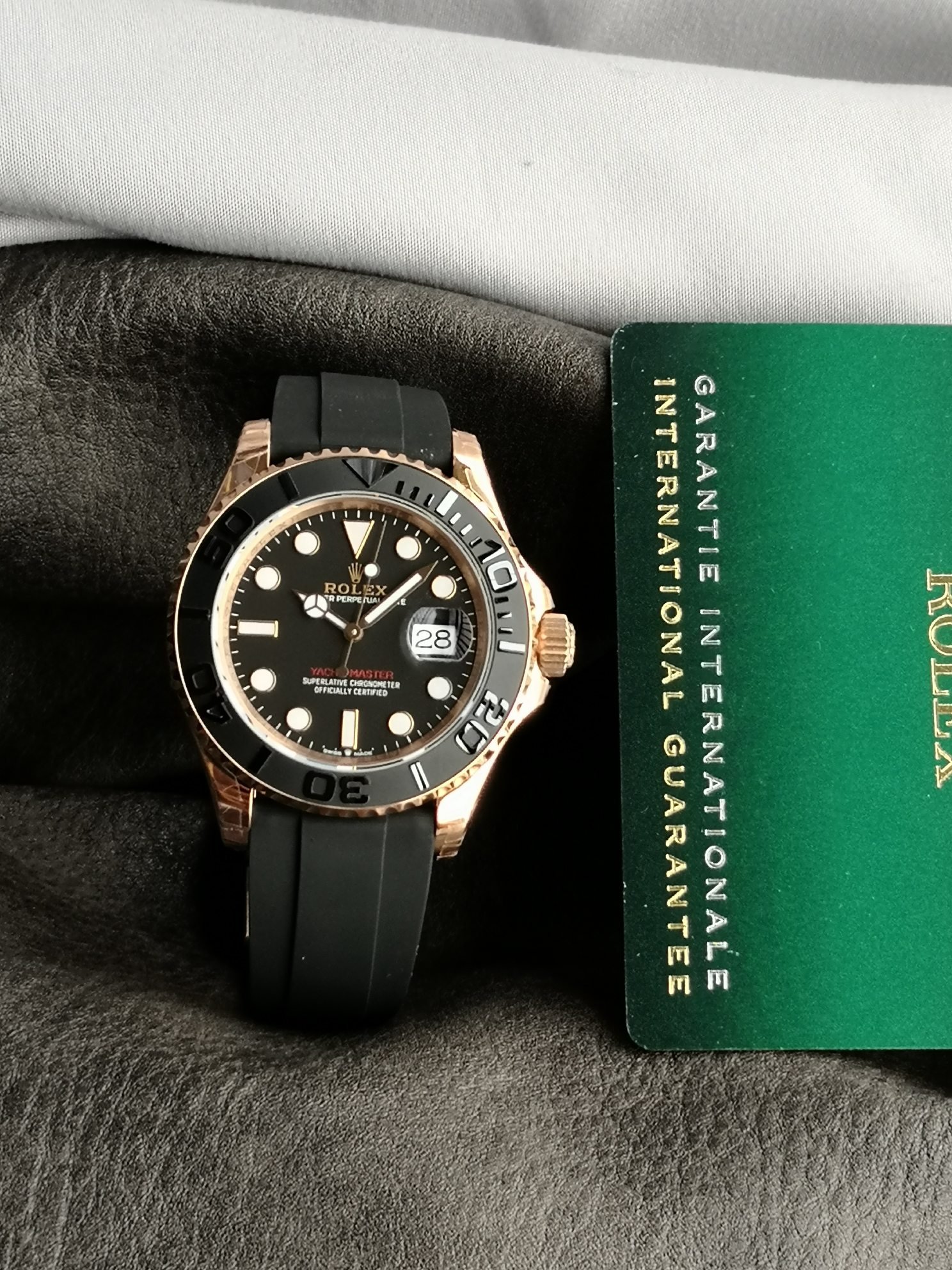 Rolex Super Clone Yacht Master Vsf with 3235 movement 40MM Rose Gold Cerachrom Watch 126655-0002