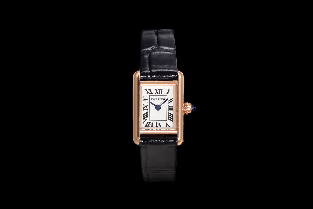 Cartier Tank Louis Mini Watch 24MM Gold Case Black Crocodile Leather Strap Premium Edition CAR-TANK-LOUIS-MINI-GOLD-24