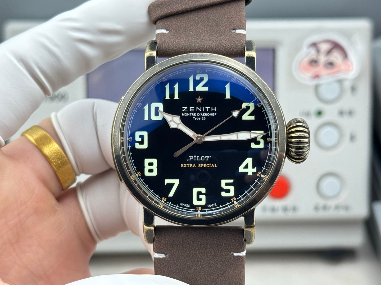 Zenith Pilot Automatic Watch 45MM Titanium Case Black Dial Premium Edition ZEN-PILOT-TI-BLK-4501