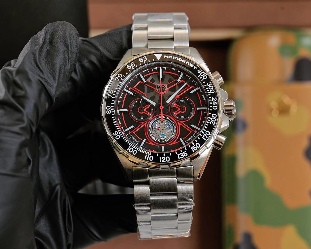 Hublot Classic Fusion Black Dial Rose Gold Leather Strap 45MM Premium Edition HUBLOT-CF-BLK-RG-45