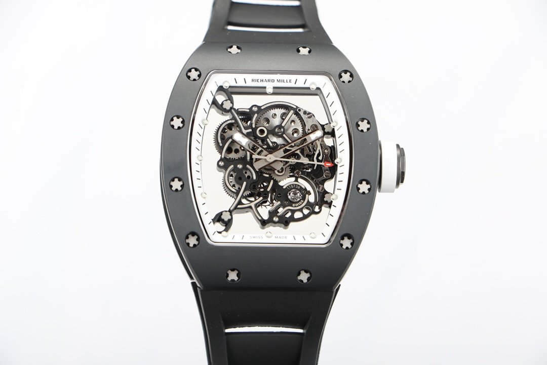 Richard Mille RM055 White Ceramic ATZ Skeleton Mechanical Watch RM055-WC-S1-2100