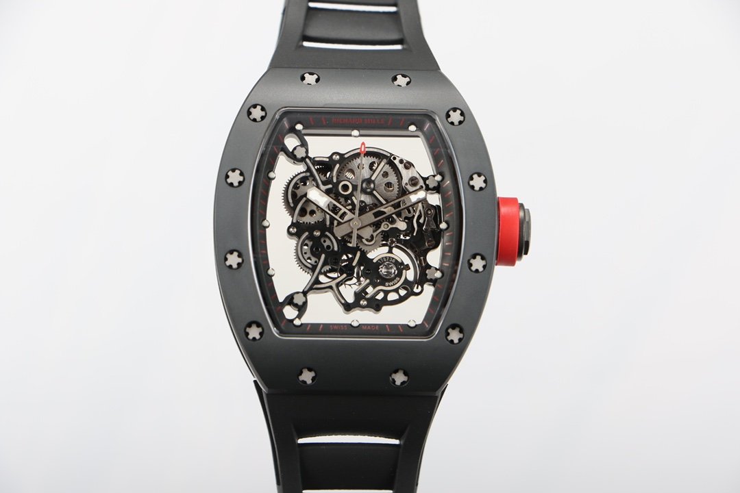 Richard Mille RM055 Black Ceramic Integrated RMUL2 White Shock Absorber Edition RM055-BC-WHITE-2100