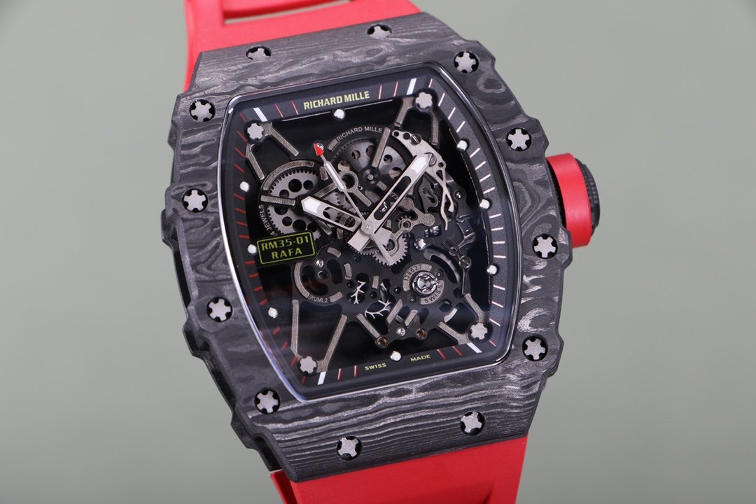 Richard Mille RM35-01 NTPT Carbon Fiber RMUL3 Integrated Balance Wheel Watch RM35-01-NTPT-RED-RM3