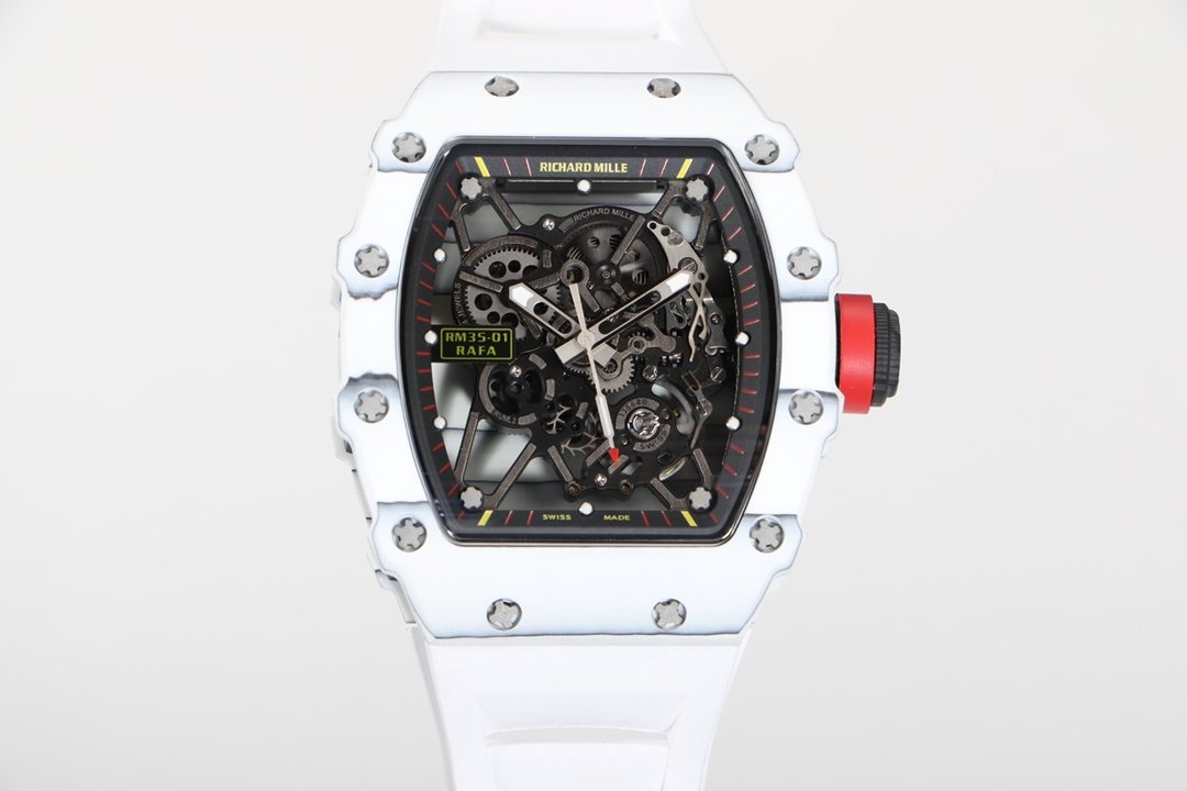 Richard Mille RM35-01 White NTPT Carbon Fiber RMUL3 Men's Watch RM35-01-WHITE-NTPT-RM3