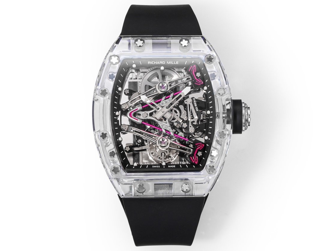 Richard Mille RM38-02 Crystal Pink Skeleton Tourbillon Watch RM38-CR-PK