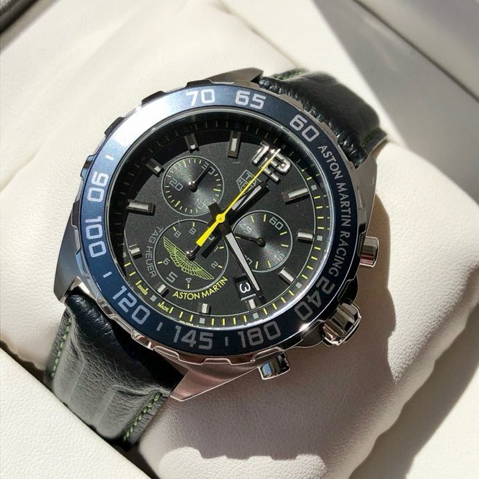 TAG Heuer Formula 1 Gulf Special Edition Quartz Watch 43MM Blue Dial Leather Strap Premium Edition TAG-F1-GULF-BLU-43