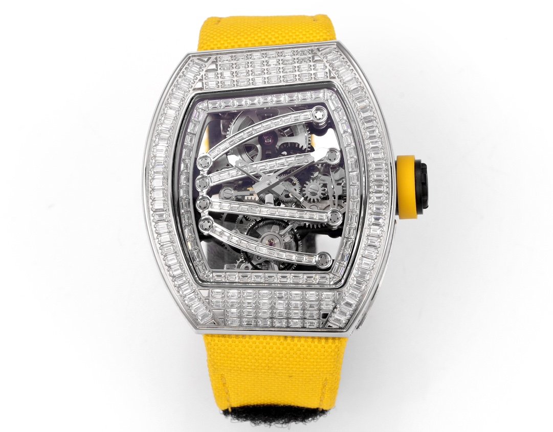 Richard Mille RM59-01 T-Diamond Lizard Tourbillon Yellow Strap Watch RM59-LIZ-YL