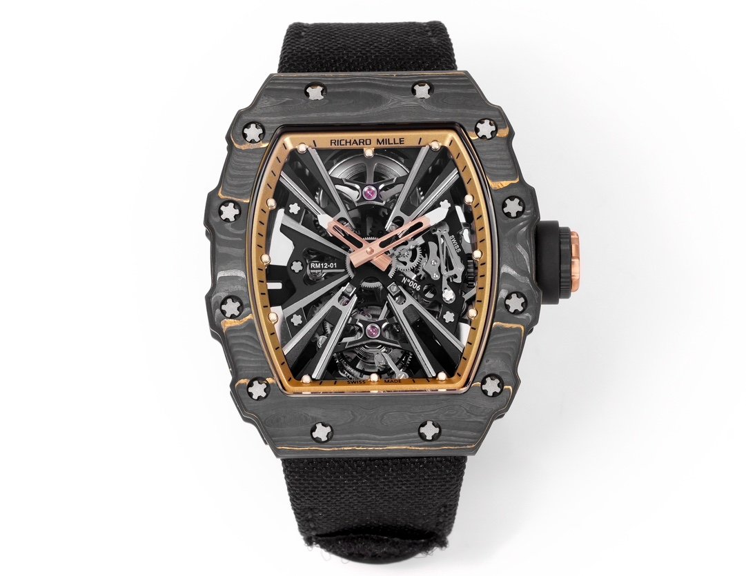 rd Mille RM12-01 Gold Carbon TPT Tourbillon Watch