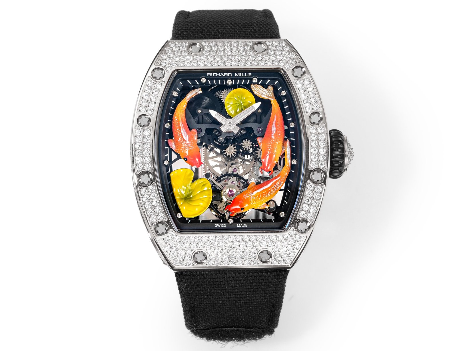 Richard Mille RM S10 Koi Tourbillon Red Gold Diamond Artistic Watch RMS10-KOI-01