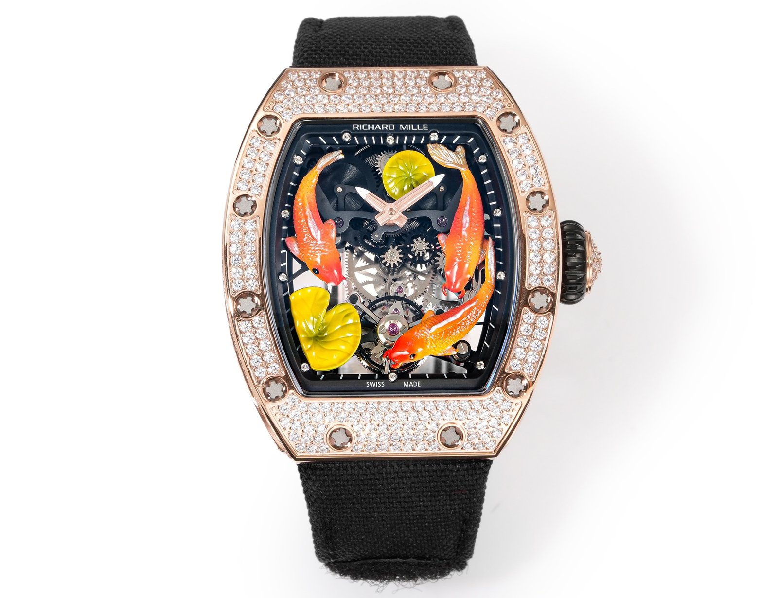 Richard Mille RM S10 Koi Tourbillon Red Gold Diamond Watch RMS10-KOI-BK-02