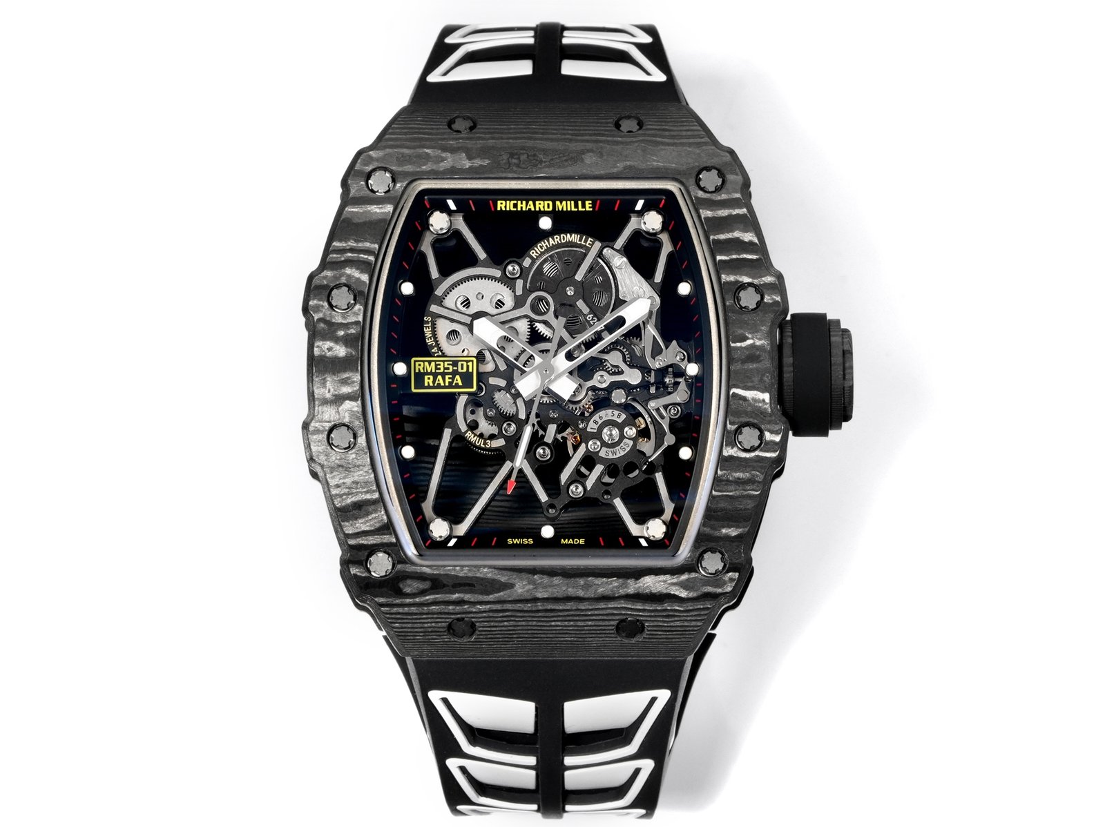 Richard Mille RM35-01 NTPT Carbon Black Red Skeleton Watch RM35-CR-BR