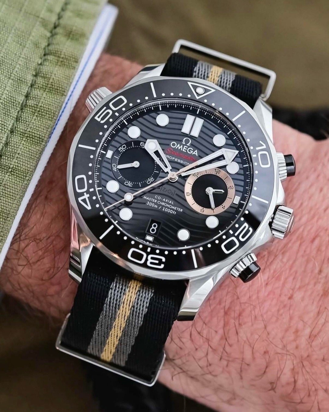 OMEGA Seamaster Super Clone Diver 300M 007 First Light Edition NATO strap Polyamide