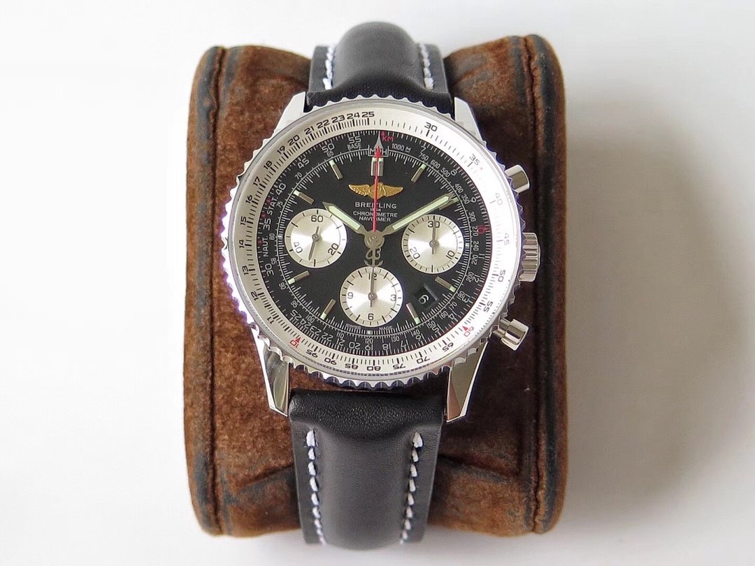 Another masterpiece of 2019- the Breitling Aviation Timing B01 chronograph watch, which has always been loved by pilots and aviation enthusiasts, has made a bold debut,
Perfectly synchronize all original functions!
The watch case measures 43mm x 15mm in size. AIF perfectly restores the bidirectional ratchet rotating bezel, with smooth and unobstructed operation feel, and synchronized functions with genuine products.
The 316L stainless steel case is polished 360 degrees without dead corners, with exquisite and delicate luster and texture, extraordinary elegance.
【 Movement 】 Adopting the stable and reliable Shanghai 7750 multifunctional chronograph movement, all functions are synchronized with the original equipment
[Strap] 316L stainless steel strap, each section of the strap is perfectly mirror polished and chamfered, with sharp luster and soft steel strap feel,
Wear it that fits snugly on the wrist, without pinching hair.