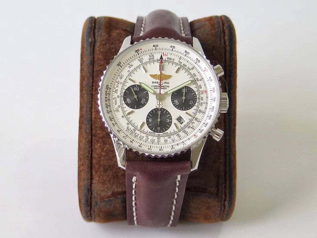 Another masterpiece of 2019- the Breitling Aviation Timing B01 chronograph watch, which has always been loved by pilots and aviation enthusiasts, has made a bold debut,
Perfectly synchronize all original functions!
The watch case measures 43mm x 15mm in size. AIF perfectly restores the bidirectional ratchet rotating bezel, with smooth and unobstructed operation feel, and synchronized functions with genuine products.
The 316L stainless steel case is polished 360 degrees without dead corners, with exquisite and delicate luster and texture, extraordinary elegance.
【 Movement 】 Adopting the stable and reliable Shanghai 7750 multifunctional chronograph movement, all functions are synchronized with the original equipment
[Strap] 316L stainless steel strap, each section of the strap is perfectly mirror polished and chamfered, with sharp luster and soft steel strap feel,
Wear it that fits snugly on the wrist, without pinching hair.