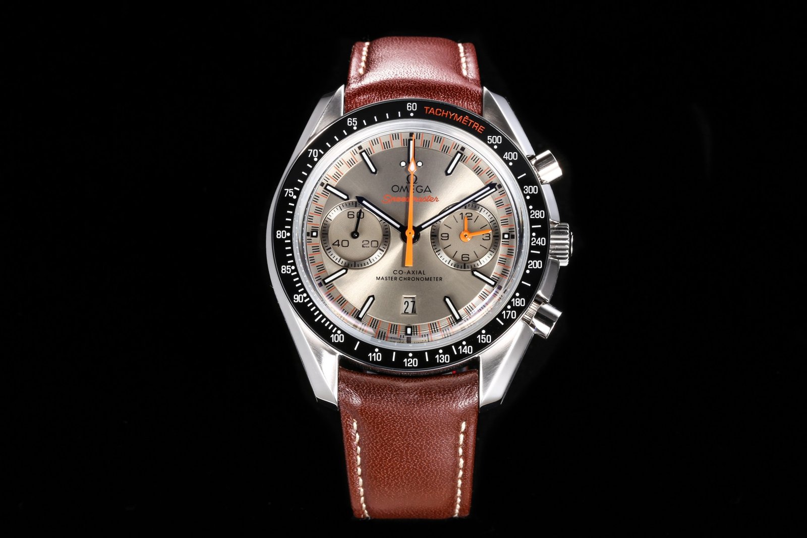Omega Speedmaster Racing Silver Dial with Brown Leather Strap 40mm Ref. 326.32.40.50.02.002