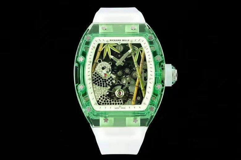 Richard Mille RM 26-01 Tourbillon Panda Green Sapphire Custom Skeleton Dial
