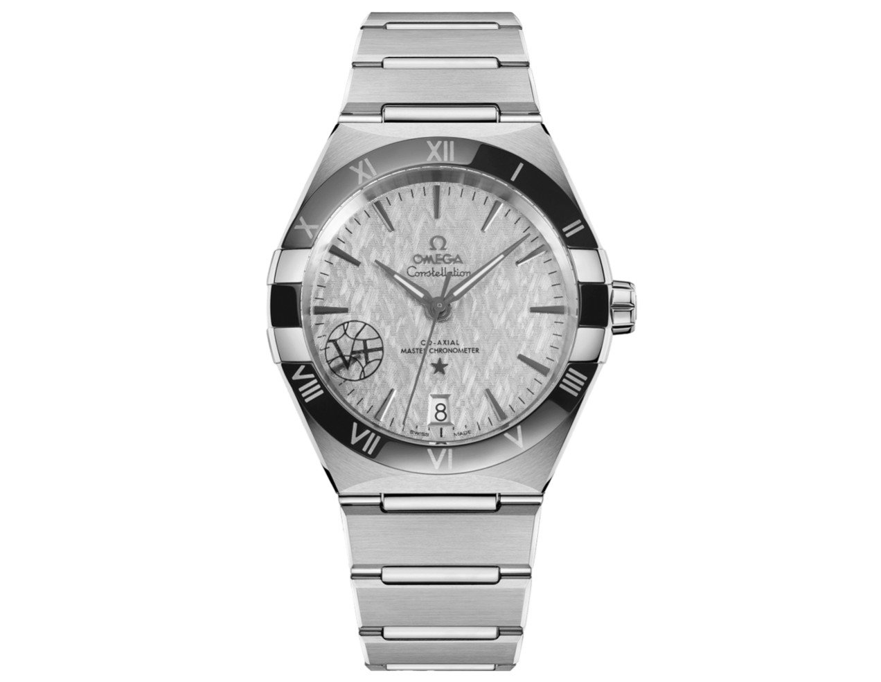 Omega Constellation Master Chronometer 8900 Silver Meteorite Dial Ceramic Stainless Steel Bracelet 41mm 131.30.41.21.99.001