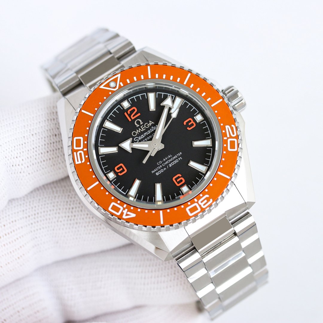 Omega Seamaster Planet Ocean 600M Co-Axial 8912 Black Dial Orange Ceramic Bezel Stainless Steel Bracelet 42mm 217.30.42.21.01.003