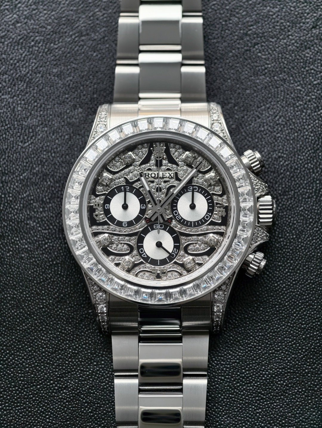 Rolex Daytona Tungsten Gold Black Dial Oyster Bracelet 40mm BDS-DAY-TG-BK-SS-40