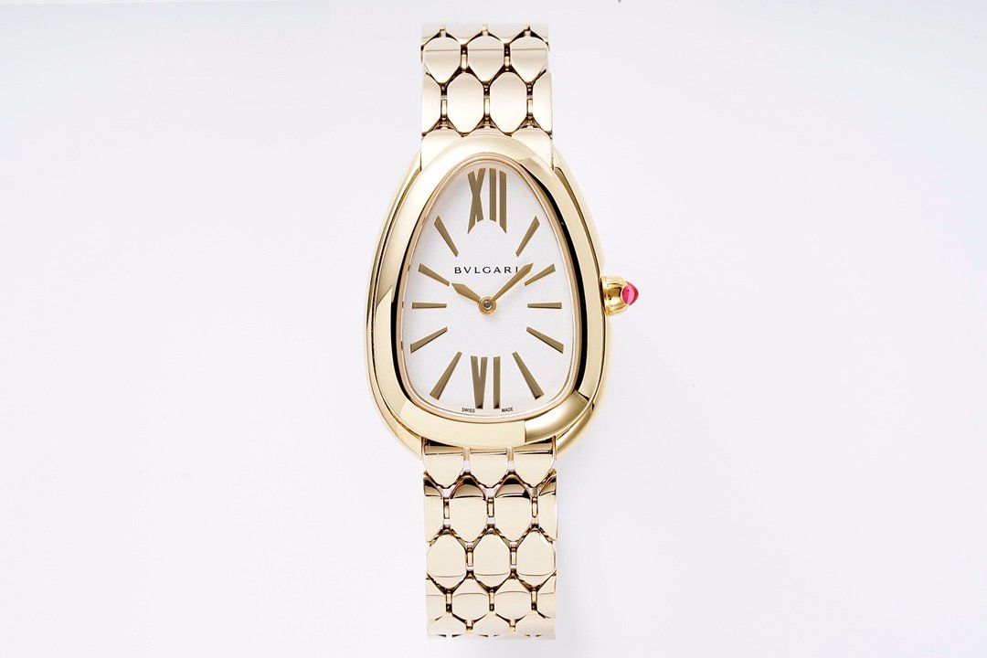 Bulgari Serpenti Seduttori Yellow Gold Diamond Bezel White Dial 33mm BSSD-YG-DM-WH-33