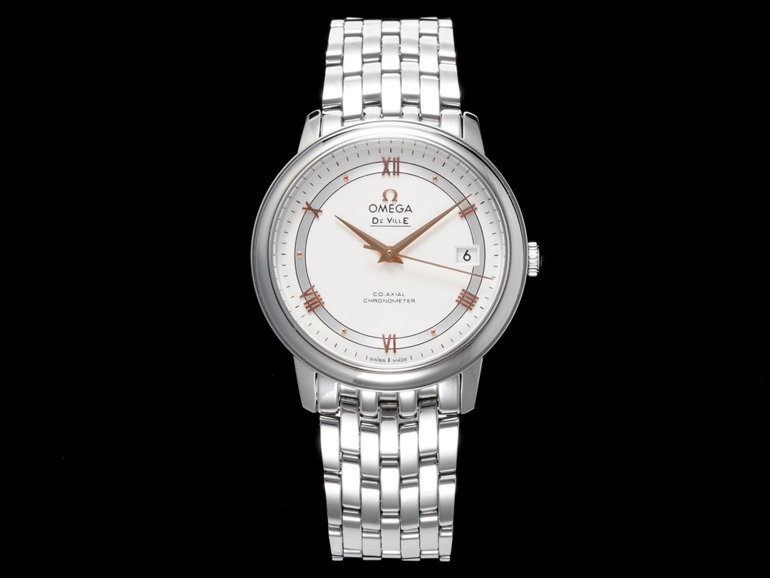 Omega De Ville Prestige Co-Axial 2500 White Mother of Pearl Dial Stainless Steel Bracelet 32.7mm 424.10.33.20.55.002