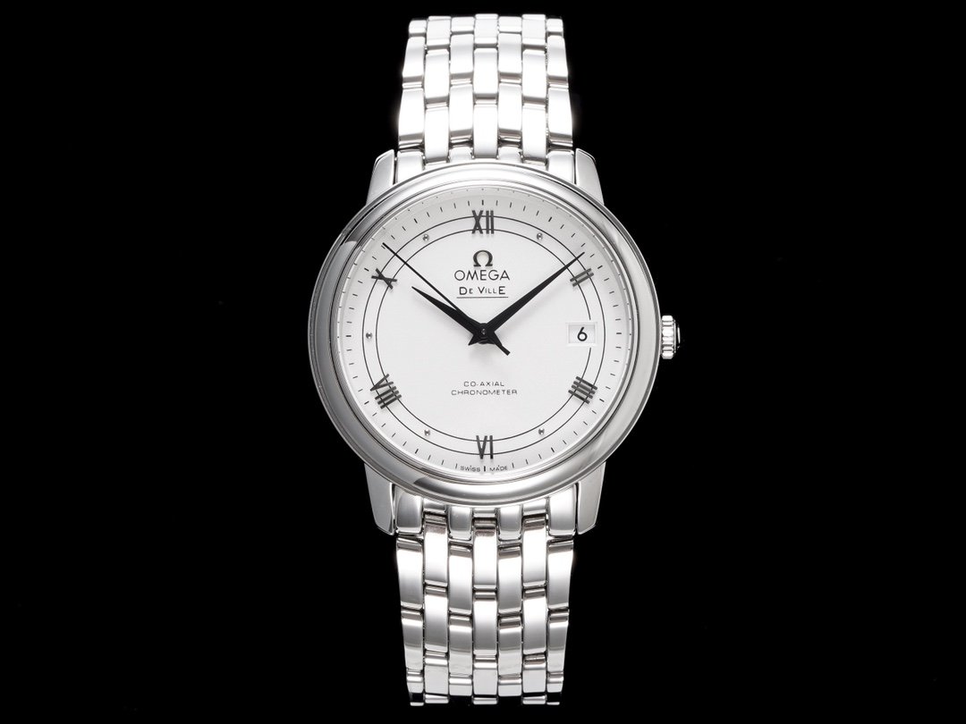 Omega De Ville Prestige Silver Dial Stainless Steel Bracelet 37mm 4574.31.00
