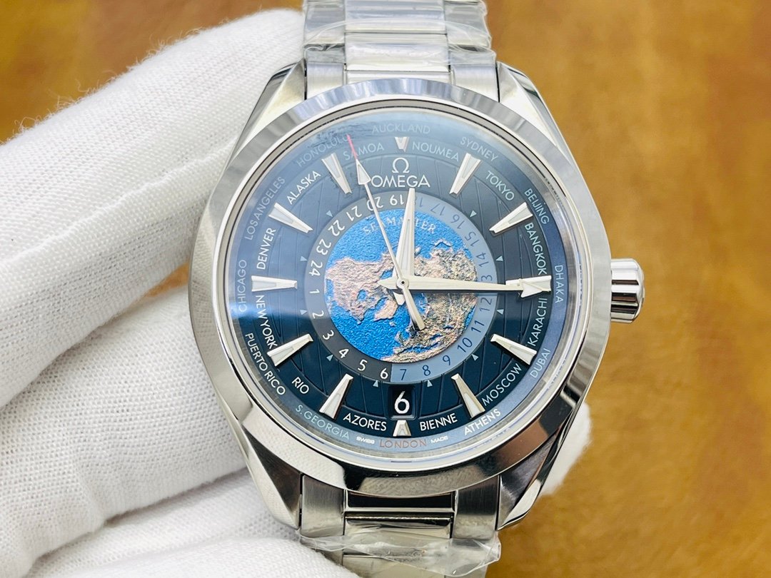 Omega Seamaster Aqua Terra Worldtimer Blue Dial 43mm  220.10.43.22.03.001