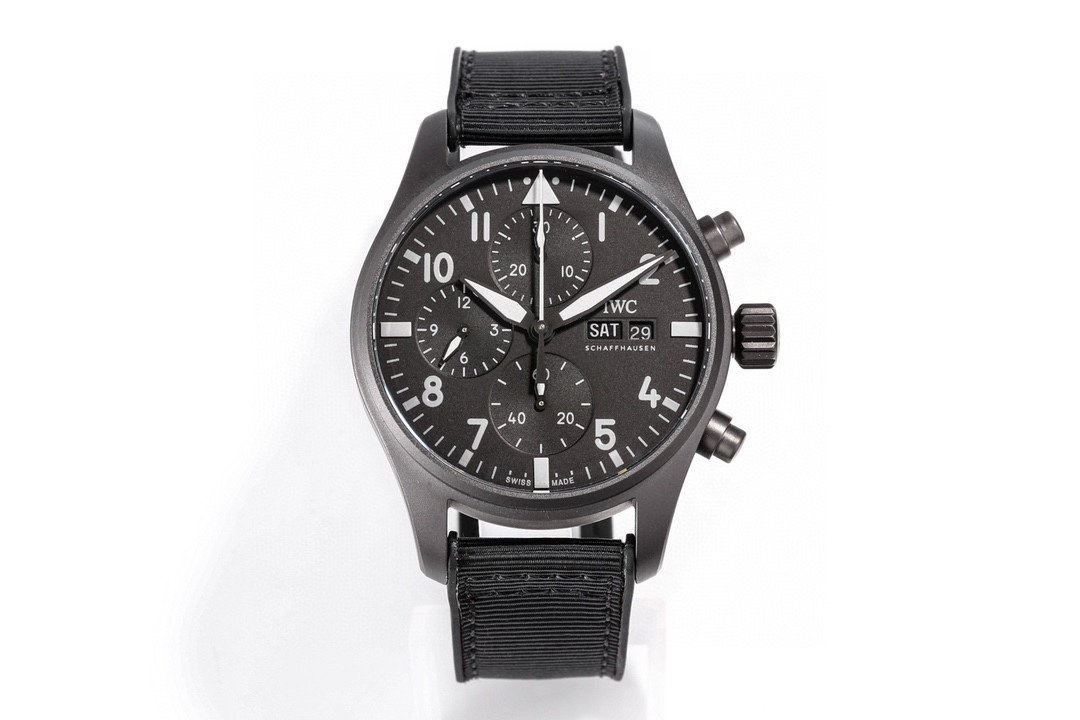 IWC Pilot's Watch Chronograph 41 Top Gun Ceratanium 41mm Dial Black Ceratanium Case Automatic Chronograph Watch