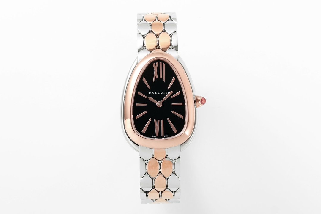 Bulgari Serpenti Seduttori Two-Tone Rose Gold Black Dial 33mm BSSD-TT-RG-BK-33