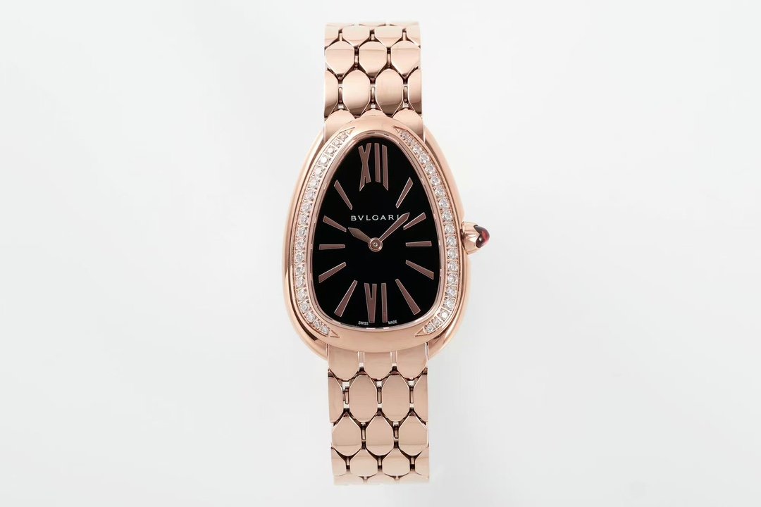 Bulgari Serpenti Seduttori Rose Gold Diamond Bezel Black Dial 33mm BSSD-RG-DM-BK-33